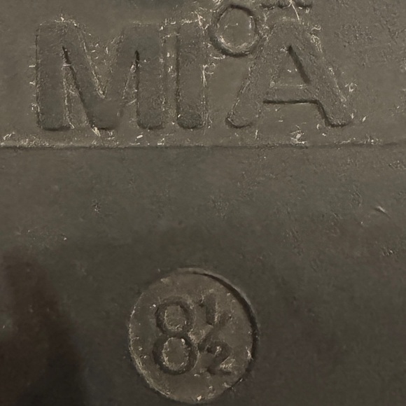 Black moto lugsole chunky MIA combat faux leather boots ankle buckle booties - Picture 3 of 10